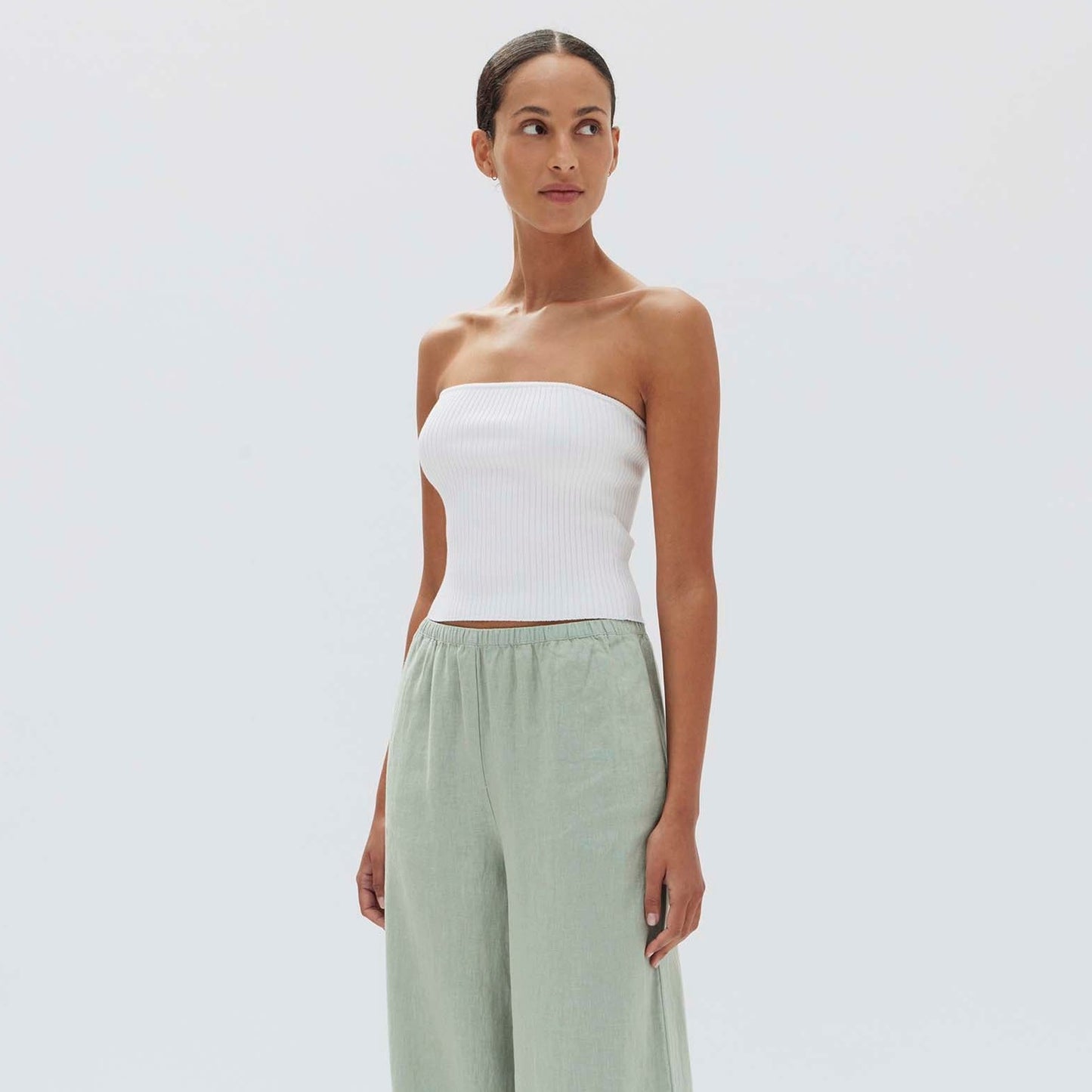 Skara Strapless Rib Top