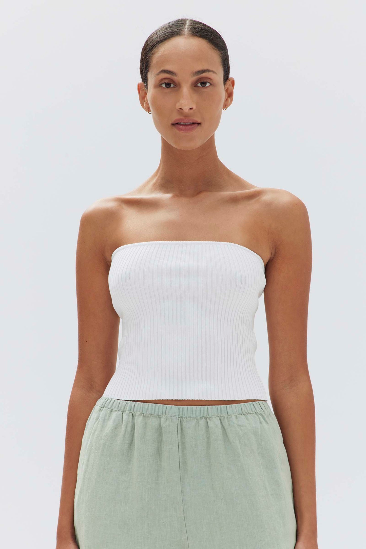Skara Strapless Rib Top