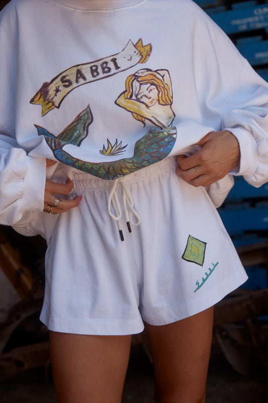 The Baja Short - Mermaid White
