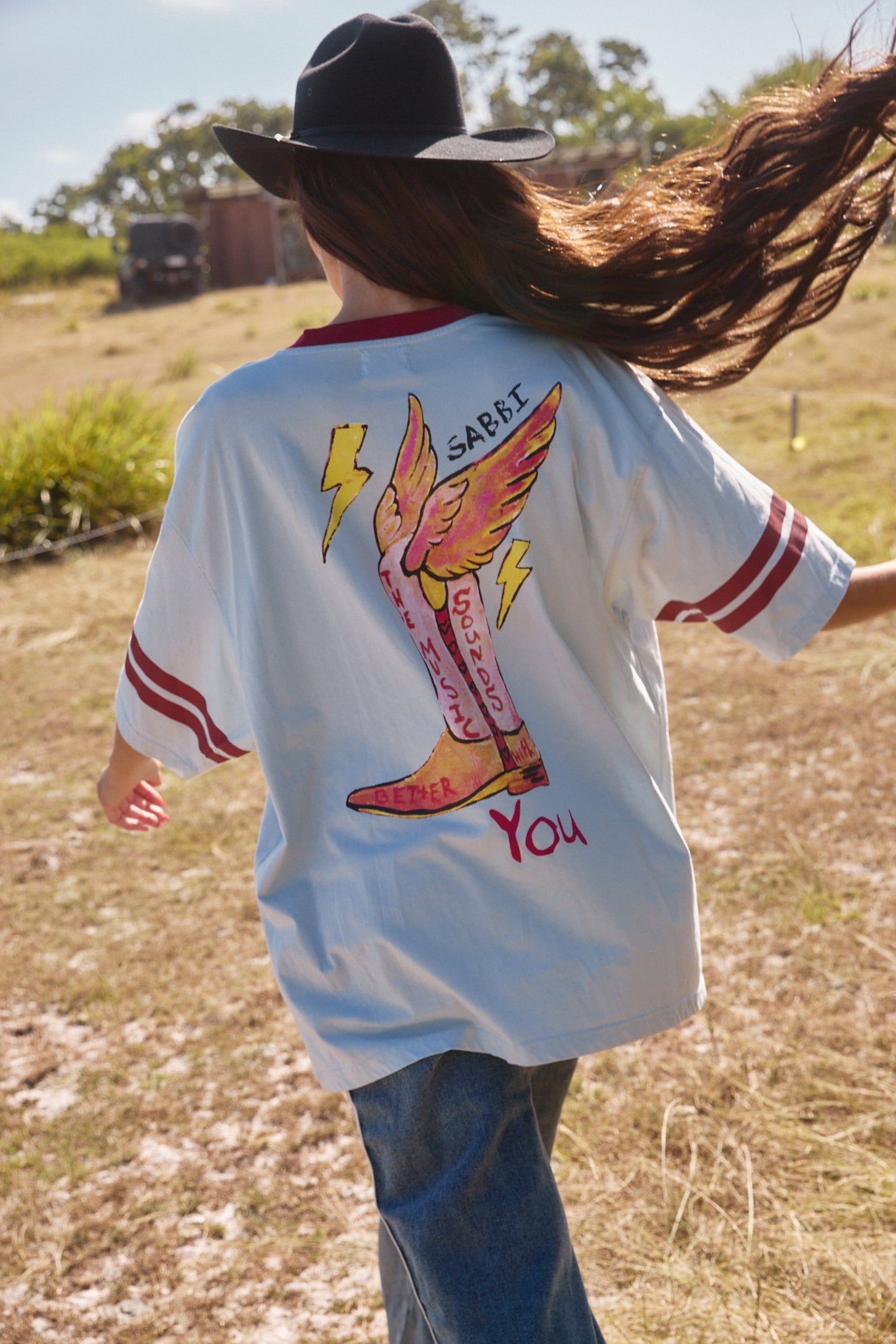 The Born Original Tee Sky and Maroon