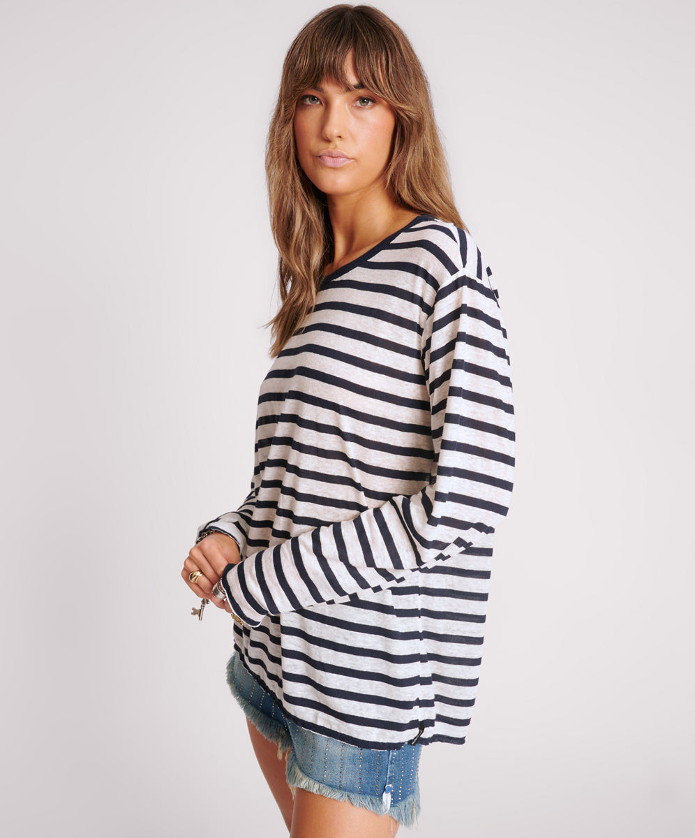 Stripe Longsleeve Boyfriend Tee