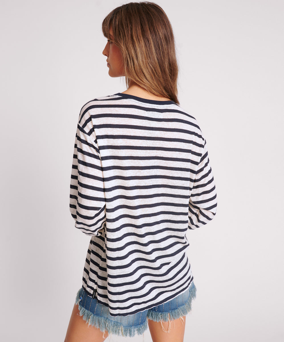 Stripe Longsleeve Boyfriend Tee