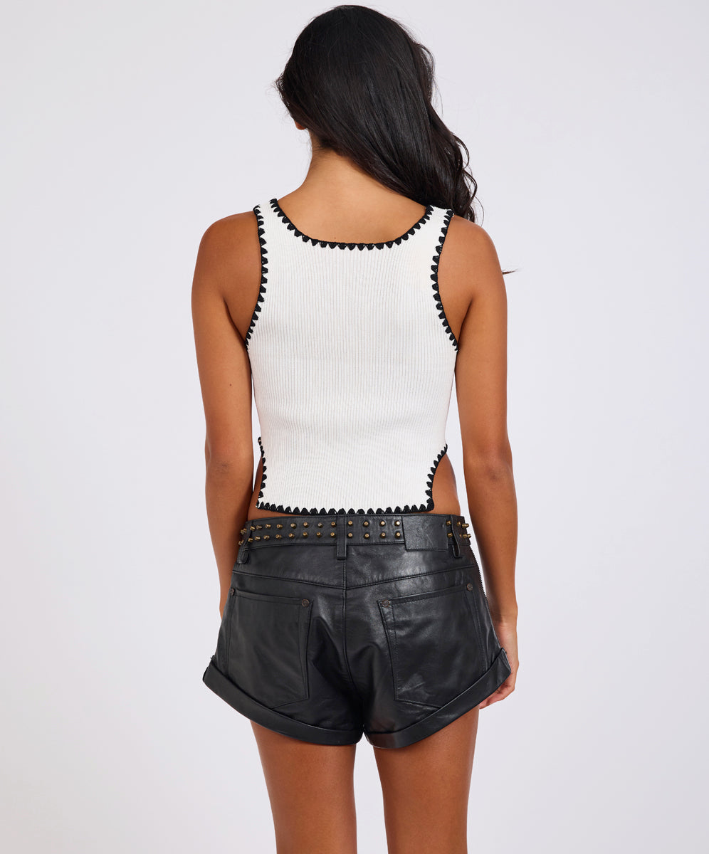 Knitted Scallop Tank