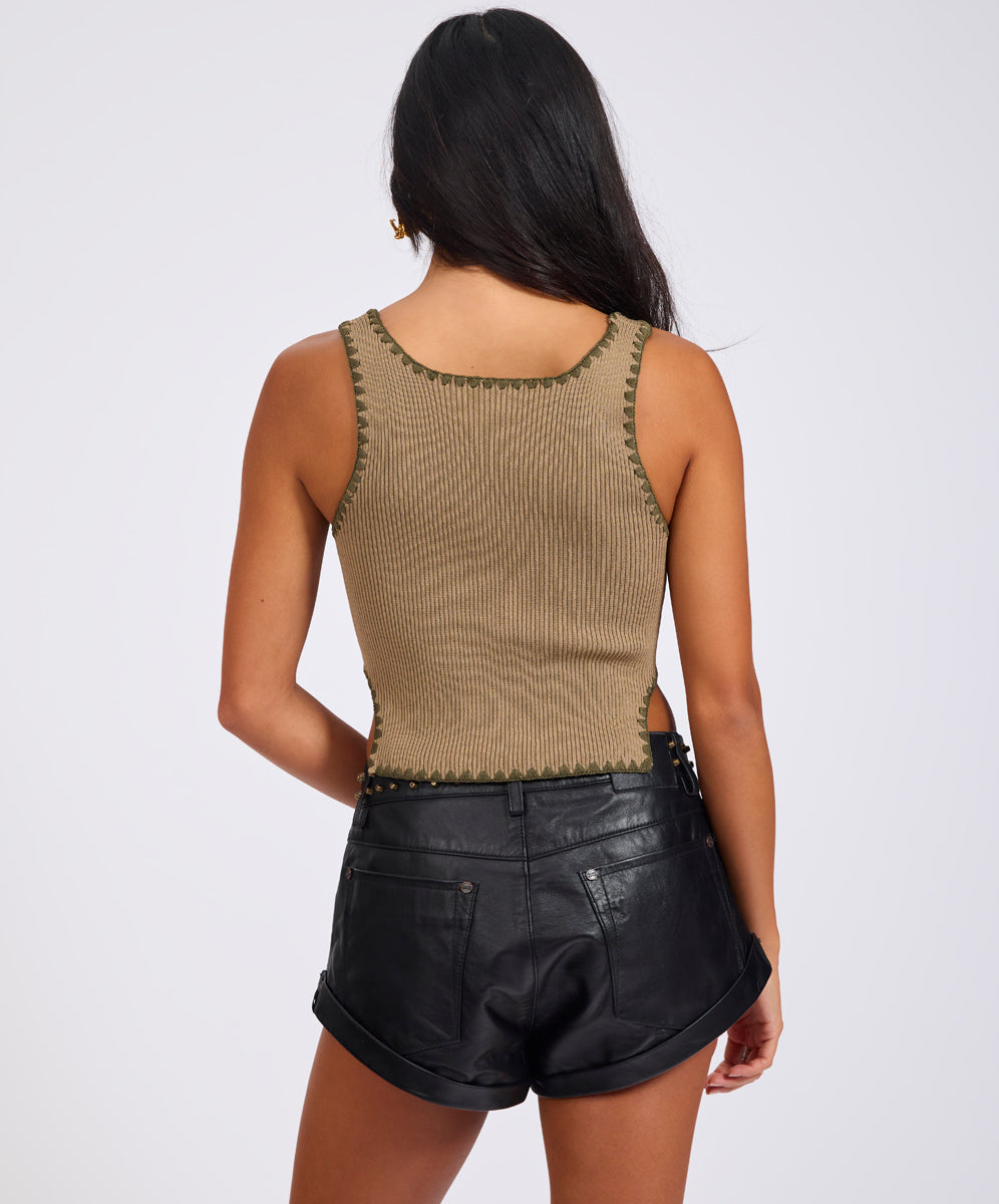 Knitted Scallop Tank
