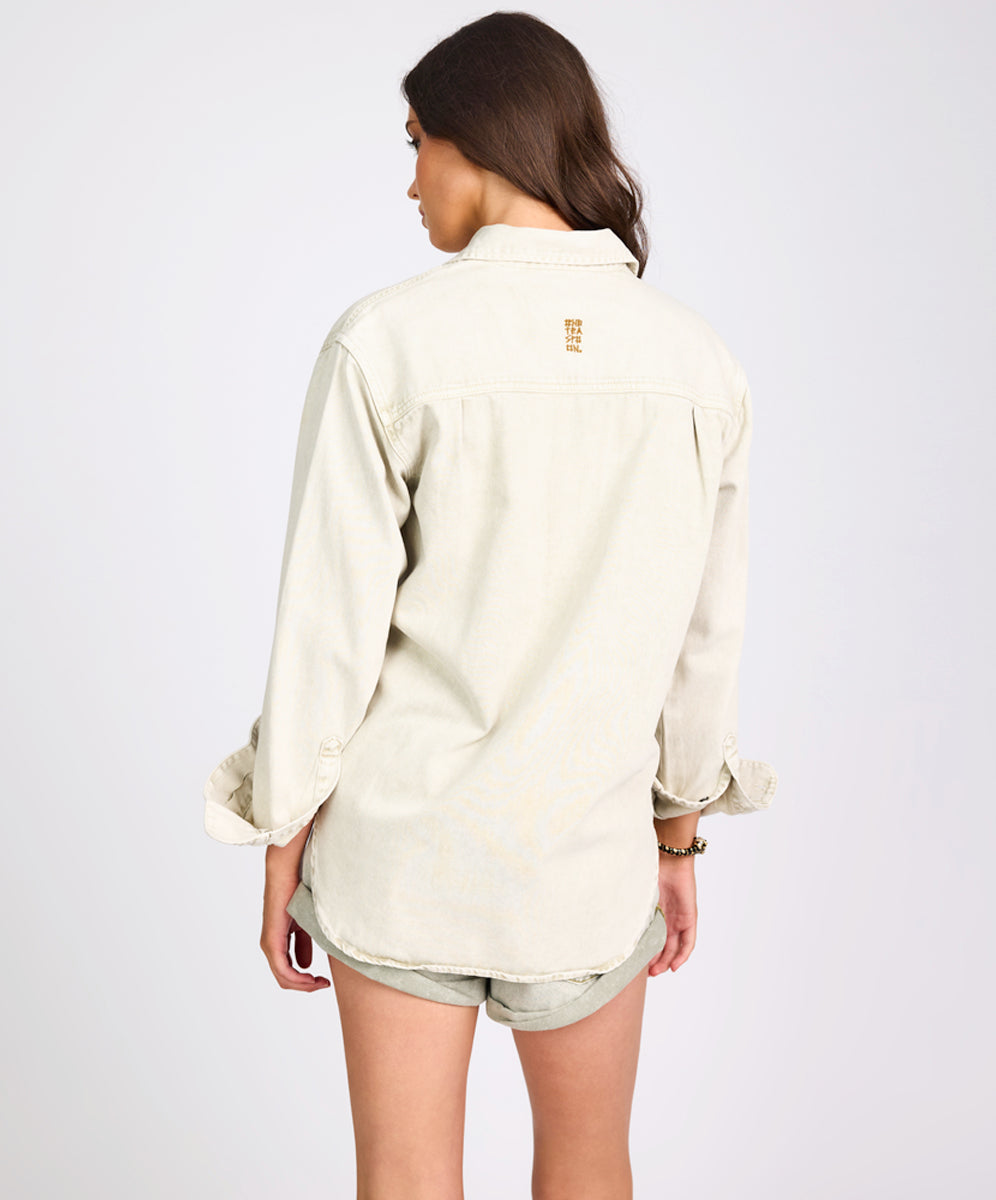 Everyday Denim Shirt Antique White