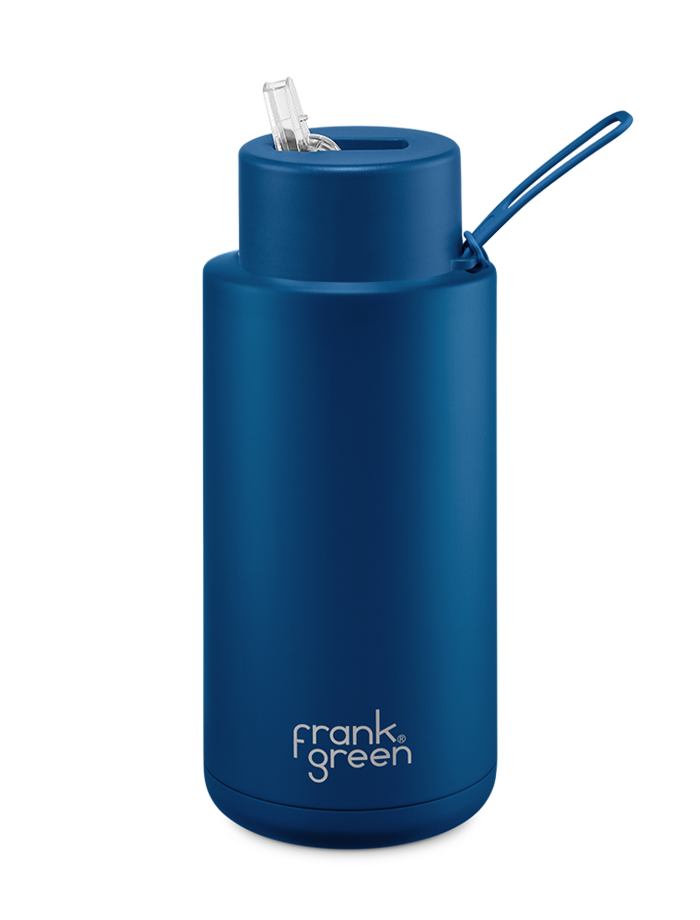 Drink Bottle With Straw 34oz Deep Ocean