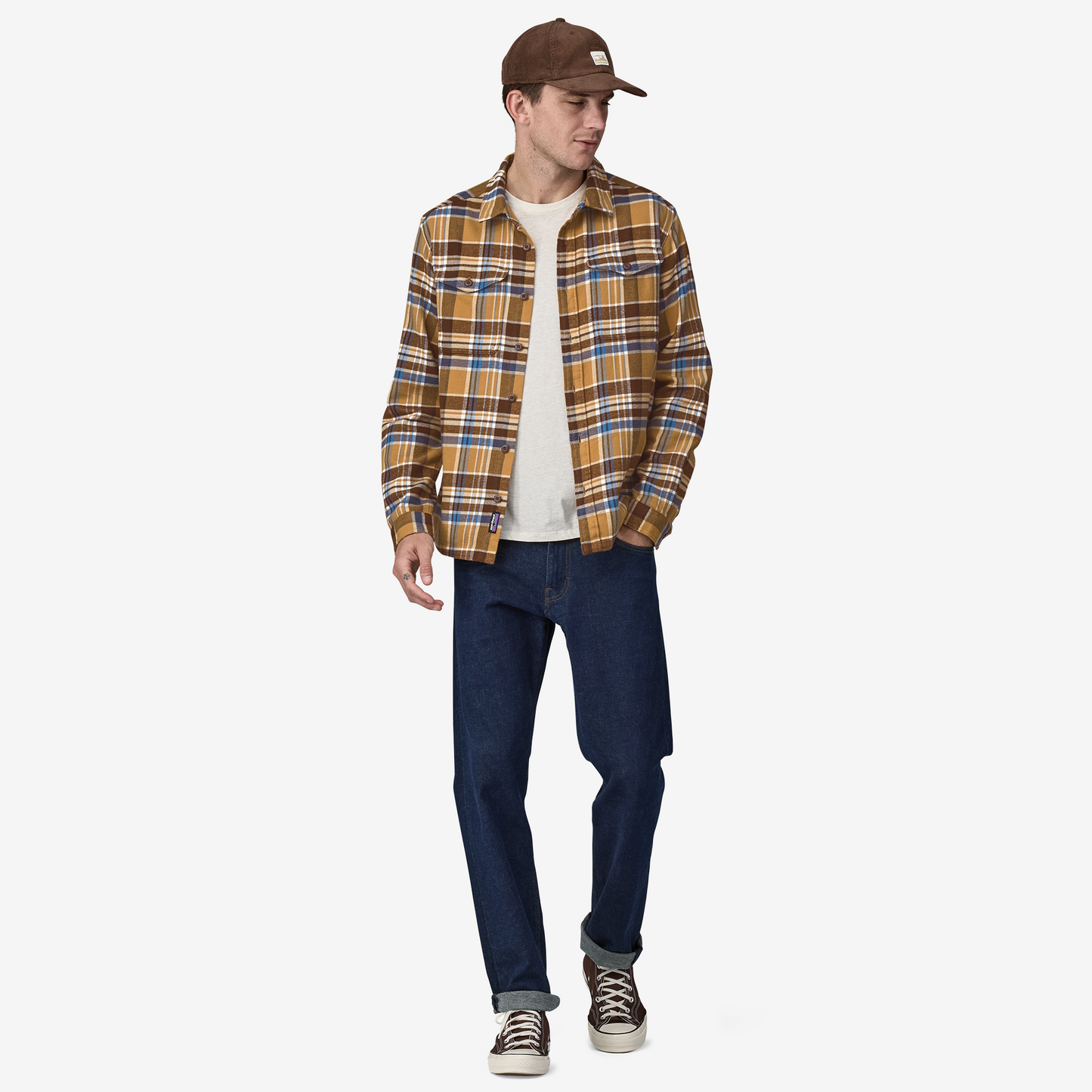 Fjord Flannel Shirt Adventurer: Pufferfish Gold