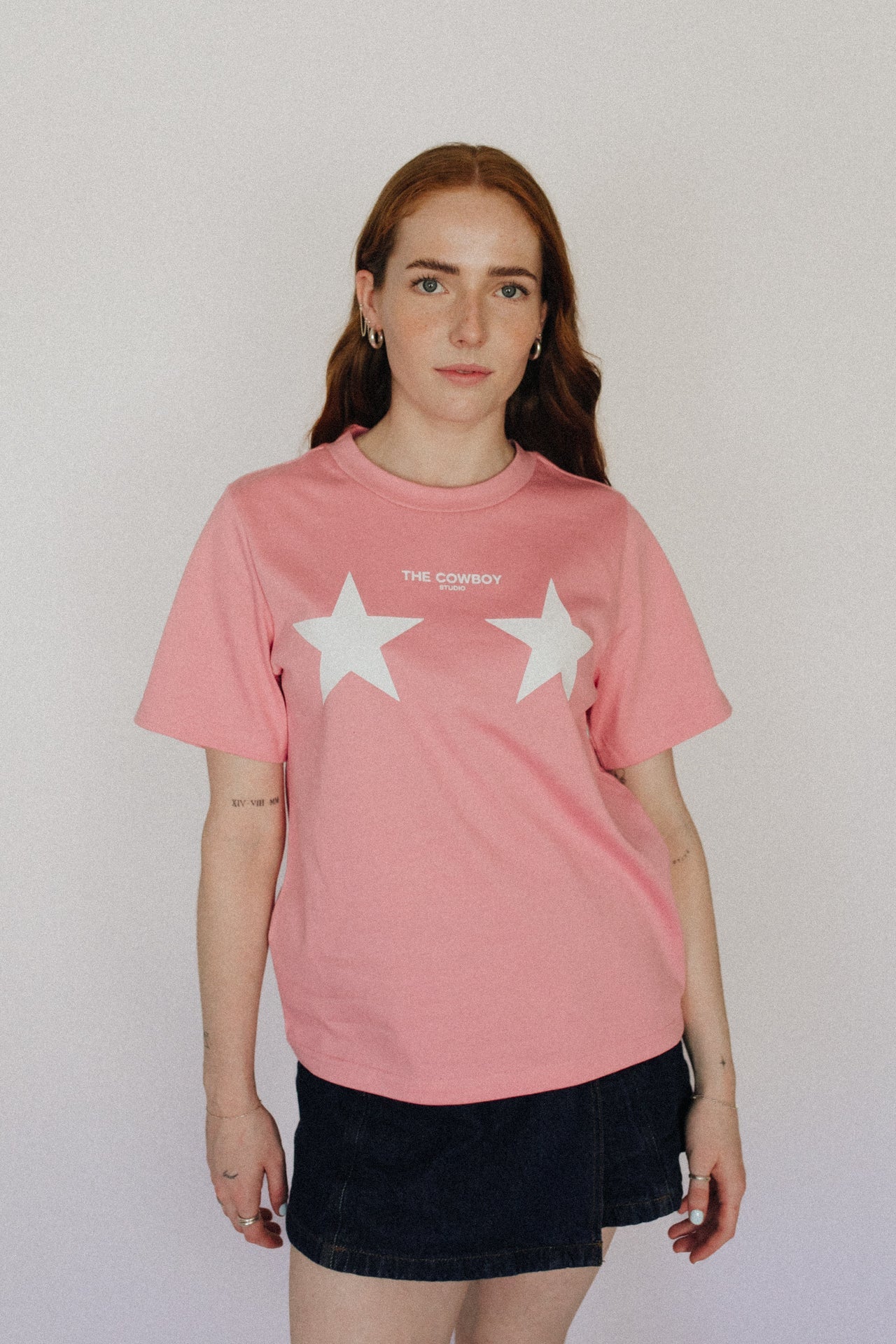 The Girlfriend Tee Pink/White