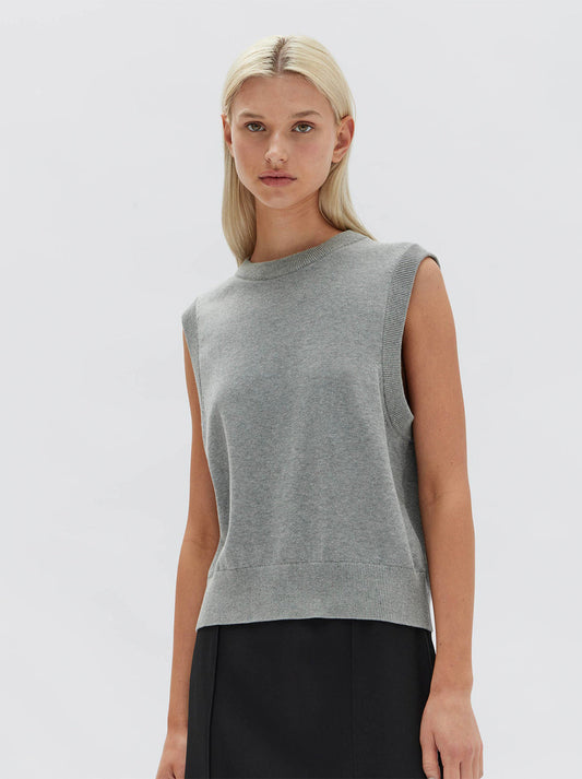 Ember Relaxed Knit Cotton Vest