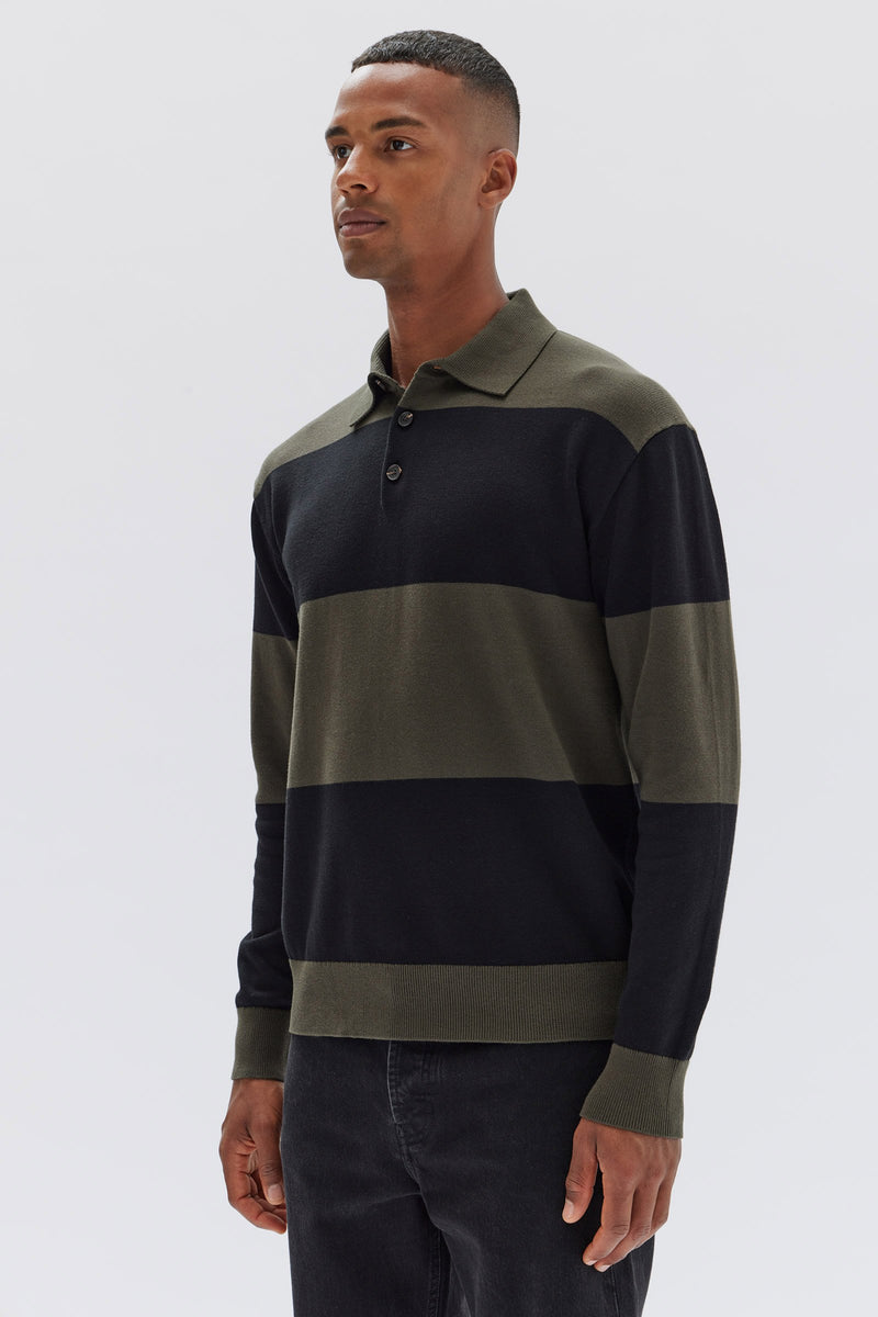Carter Cotton Long Sleeve Knit Polo