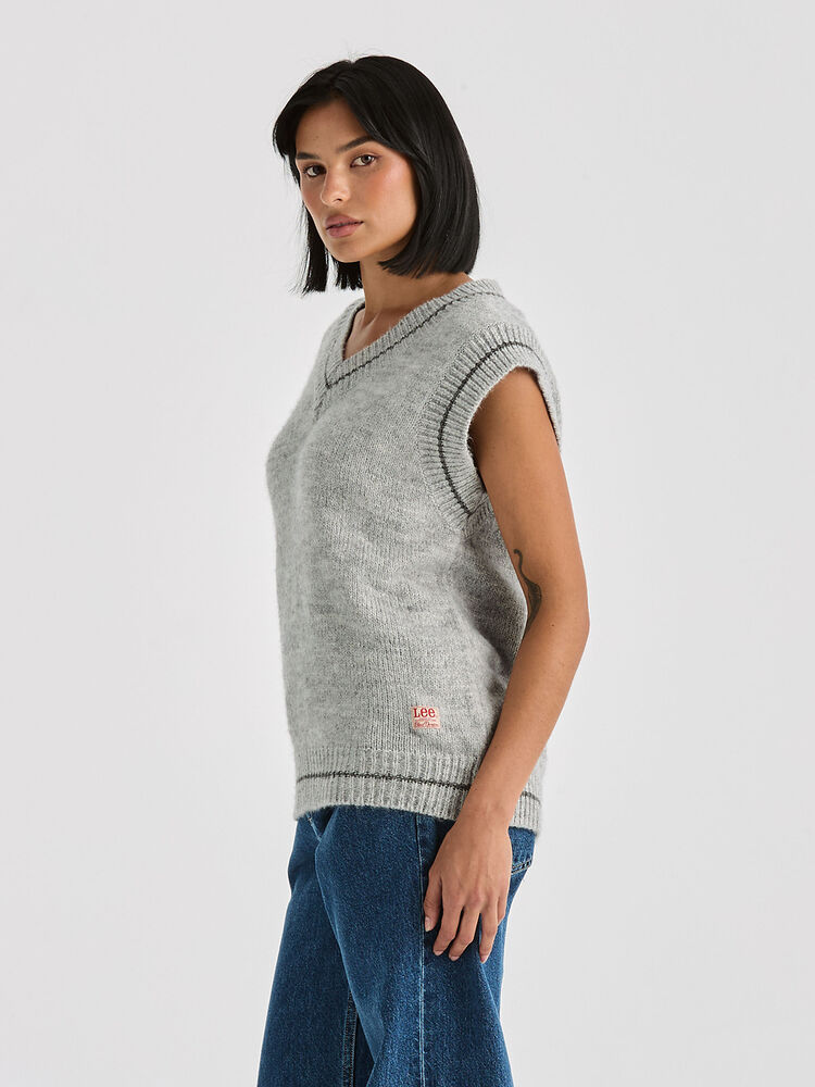 Lara Knit Vest Grey