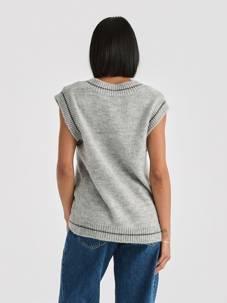 Lara Knit Vest Grey