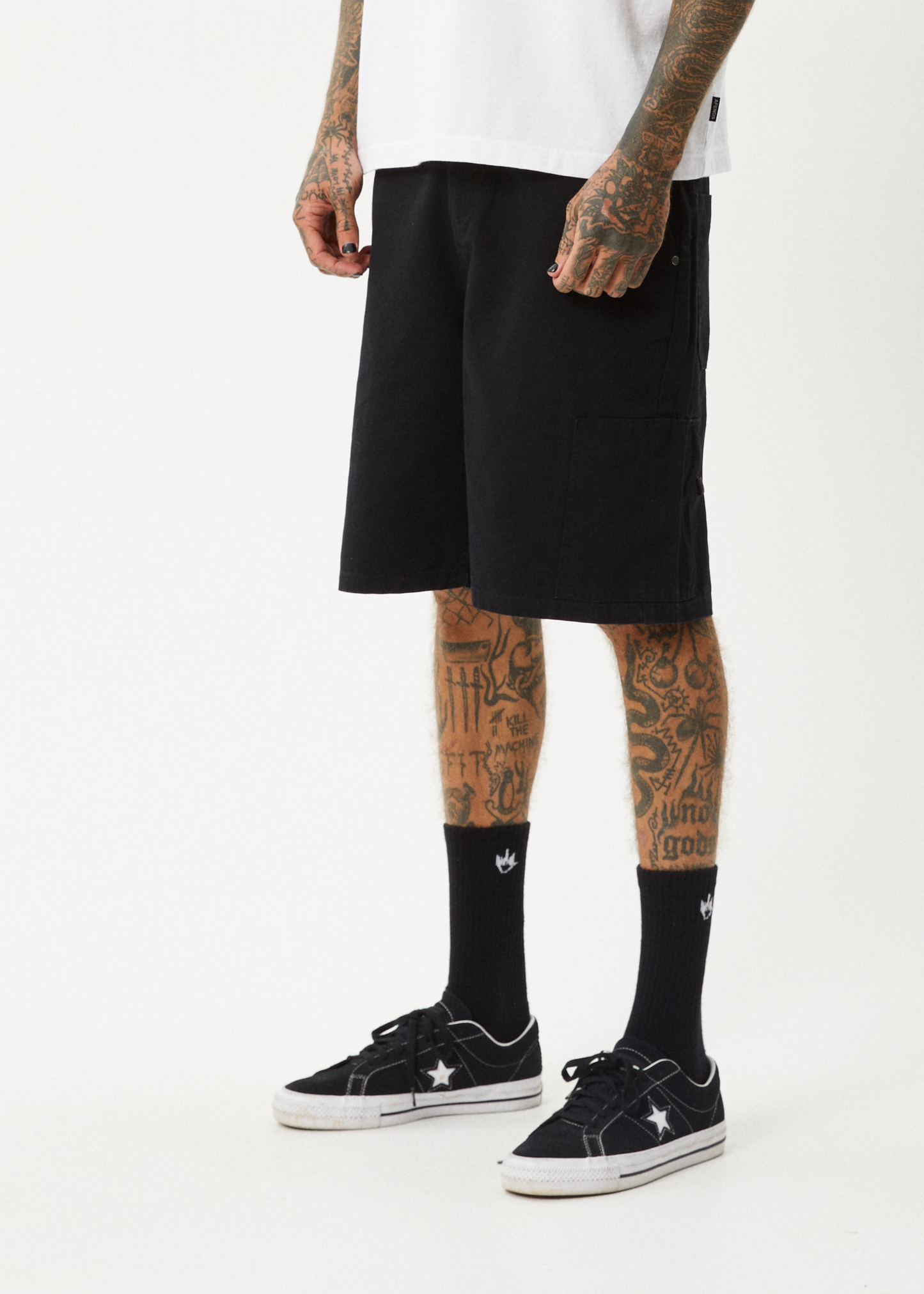 Harper - Canvas Carpenter Shorts 22 Inch Black