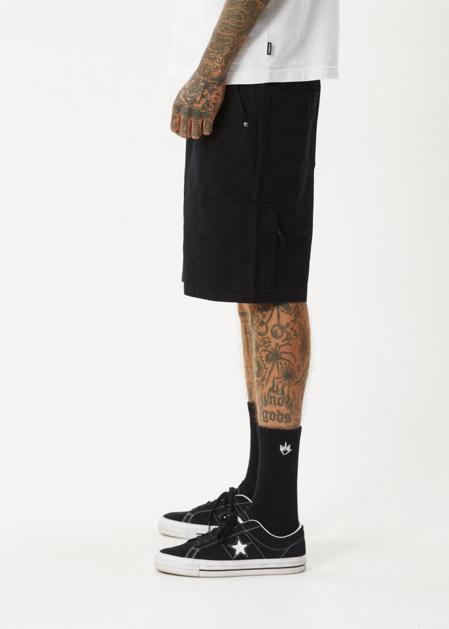Harper - Canvas Carpenter Shorts 22 Inch Black