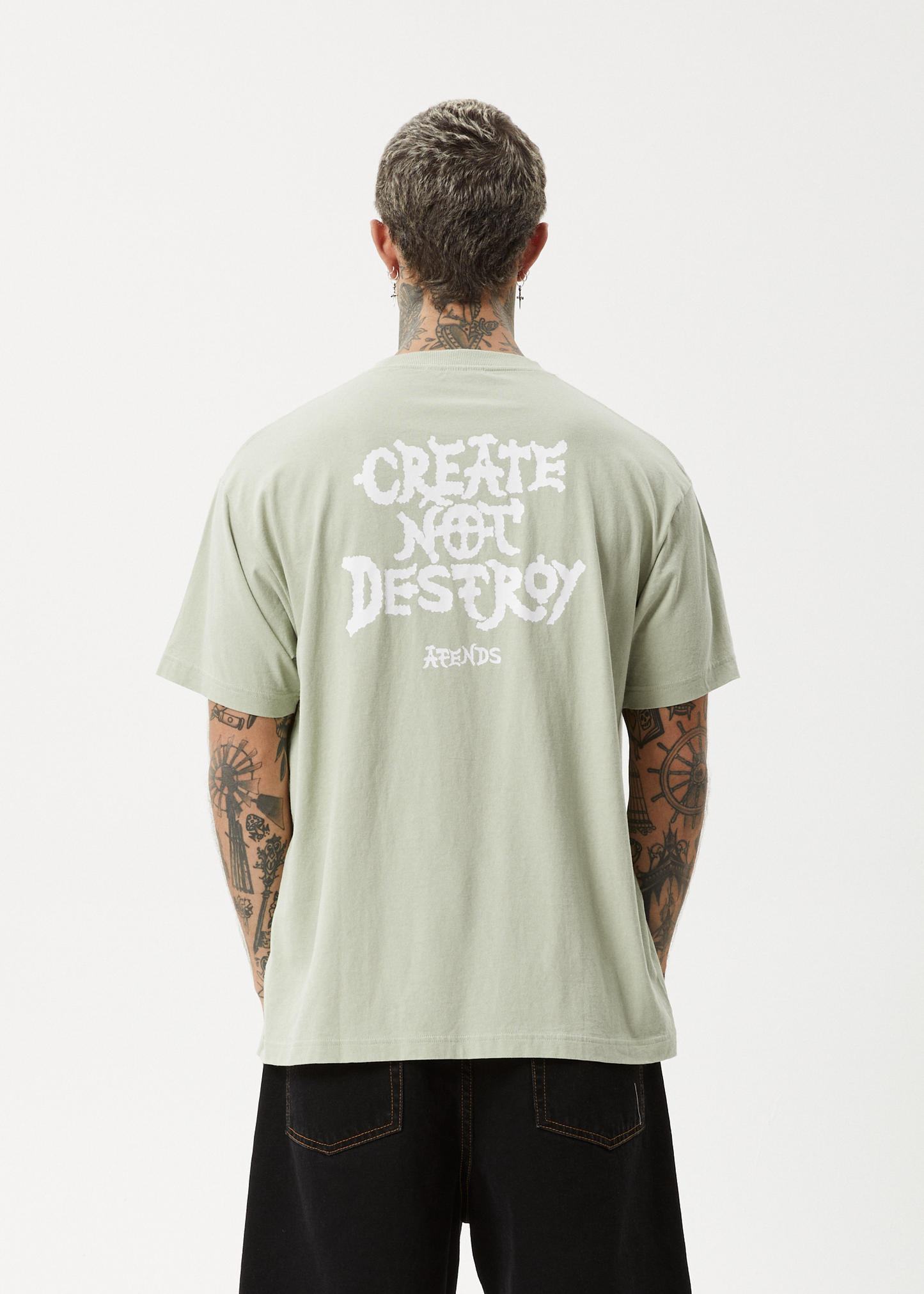 Destroyer Recycled Boxy Fit Tee Eucalyptus