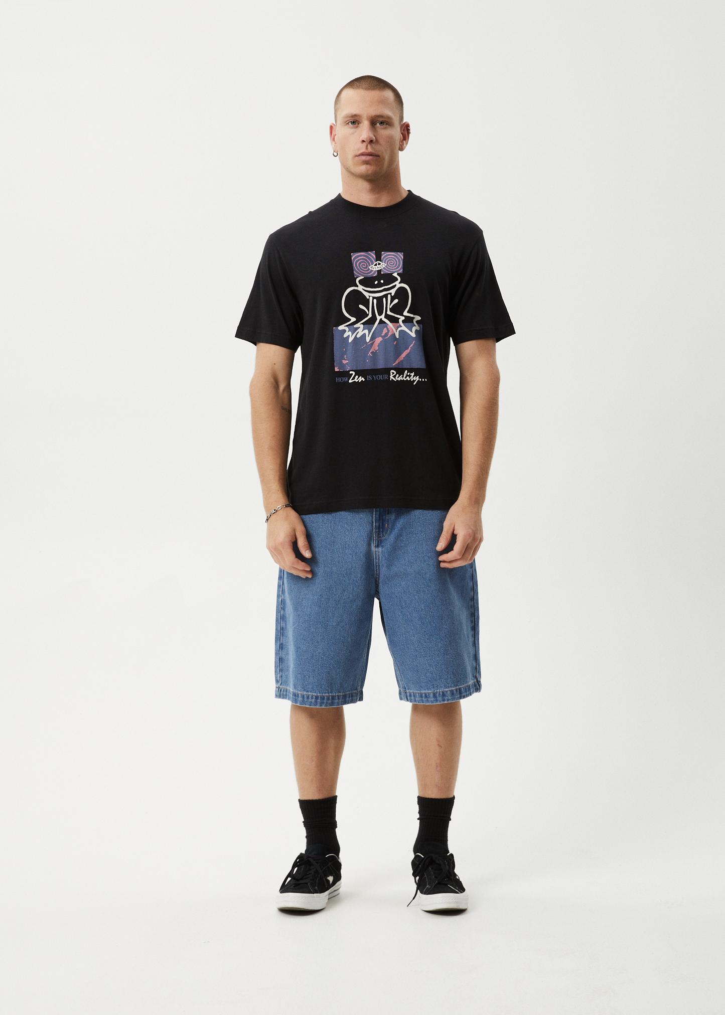 Zen Feeling Hemp Retro Fit Tee Black