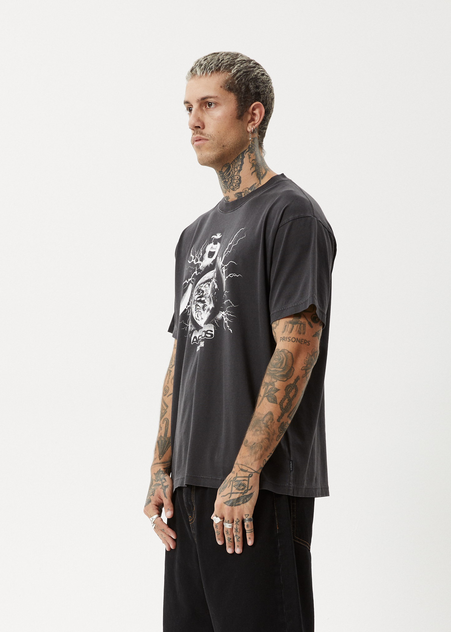 Doom Gen Recycled Boxy Fit Tee Stone Black