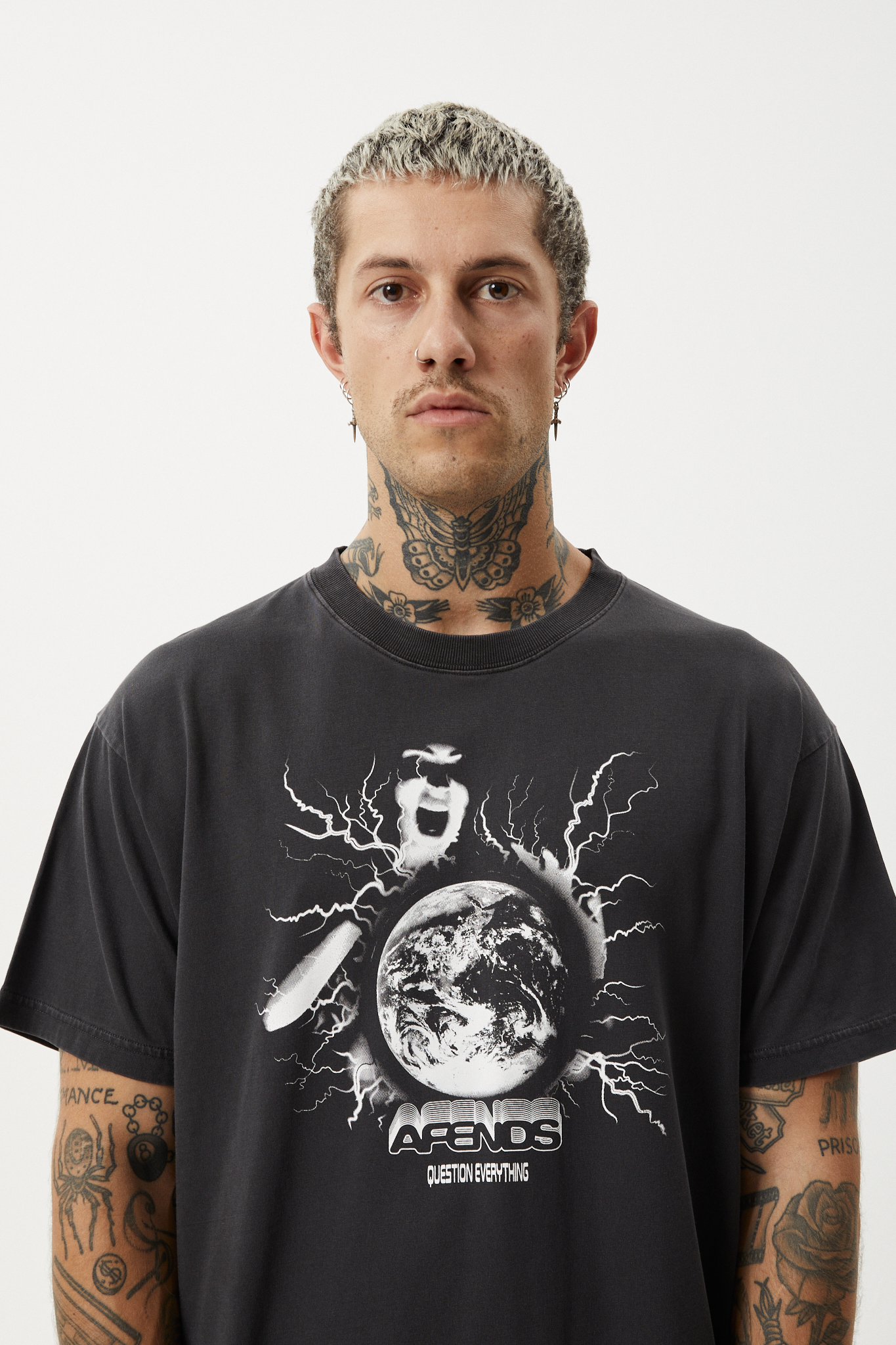 Doom Gen Recycled Boxy Fit Tee Stone Black