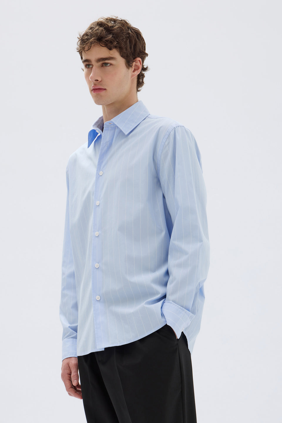 Otis Poplin Stripe Long Sleeve Shirt
