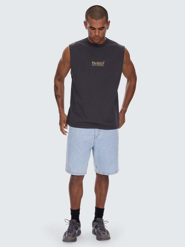 Thrills Workwear Embro Merch Fit Muscle Tee