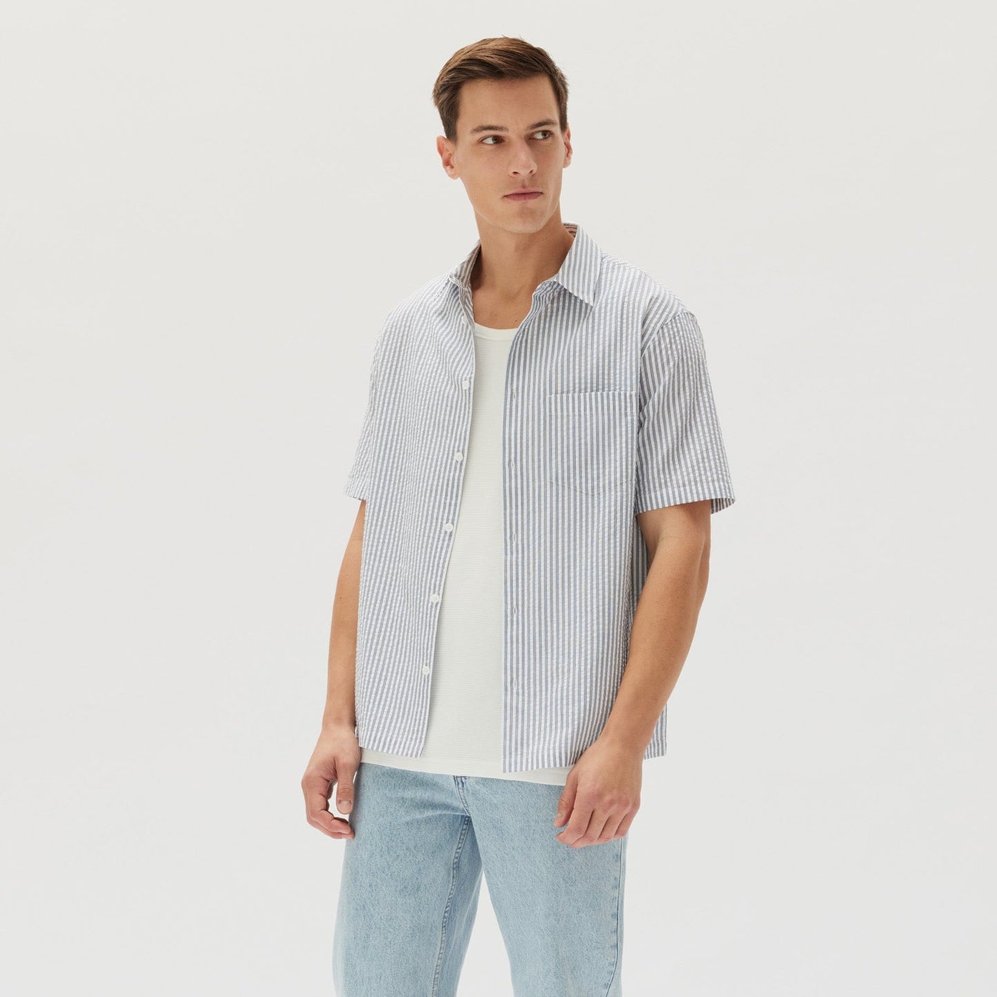 Treble Stripe Short Sleeve Shirt