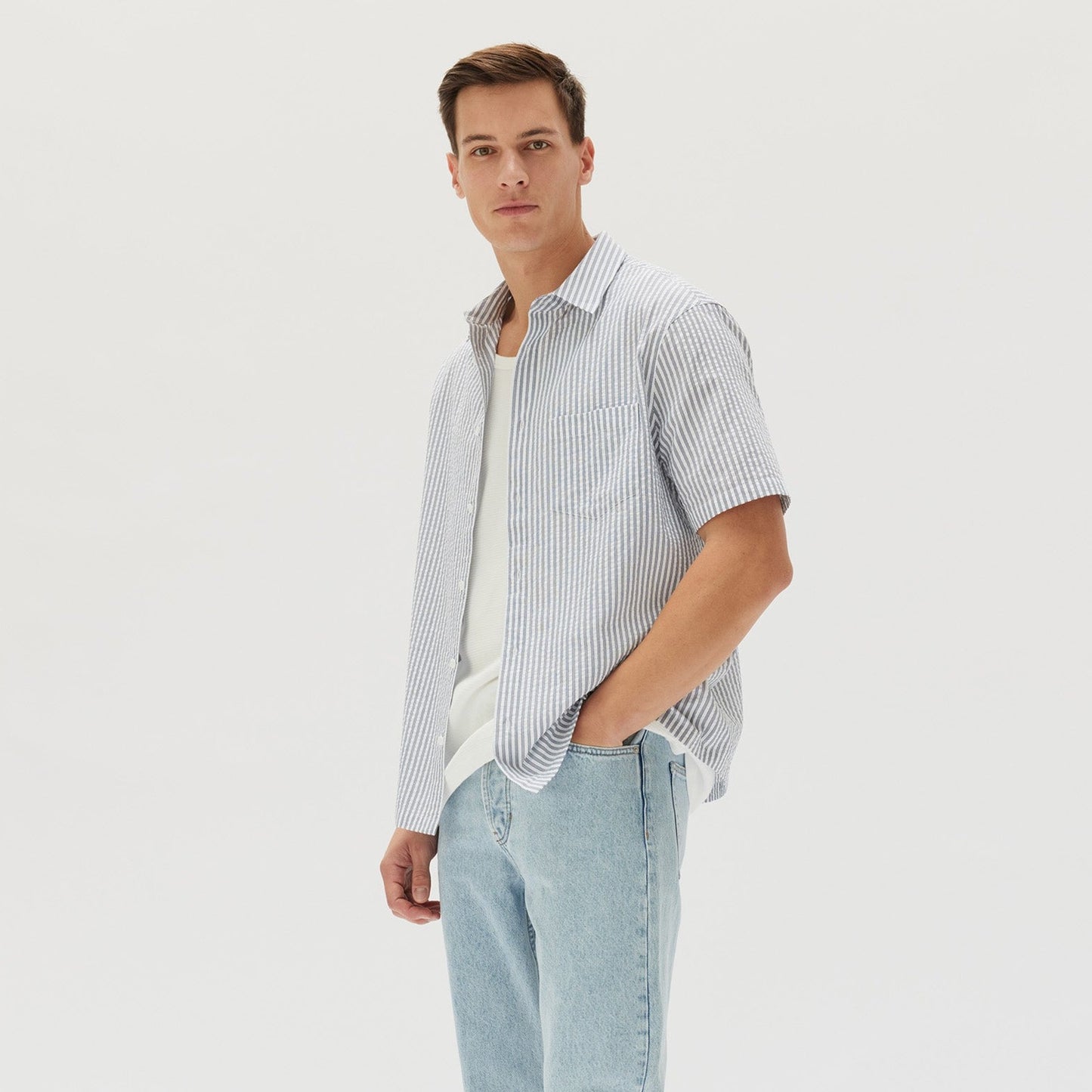 Treble Stripe Short Sleeve Shirt