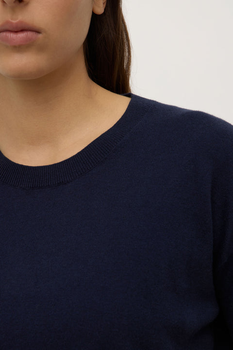 Vanya Cotton Cashmere Boxy Knit Tee