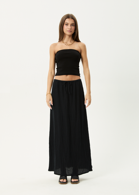 Focus Seersucker Maxi Skirt