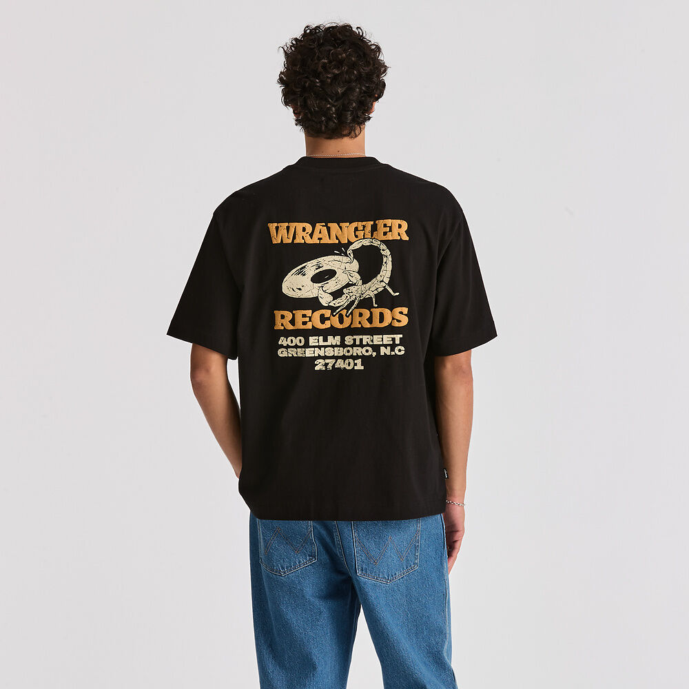 Records Boxcar Tee Black