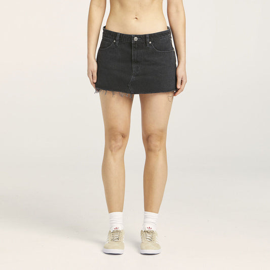 Low Rise Britney Skirt - Widow Black Raw.