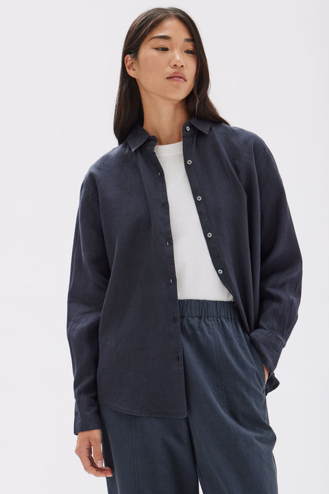 Xander Long Sleeve Shirt True Navy