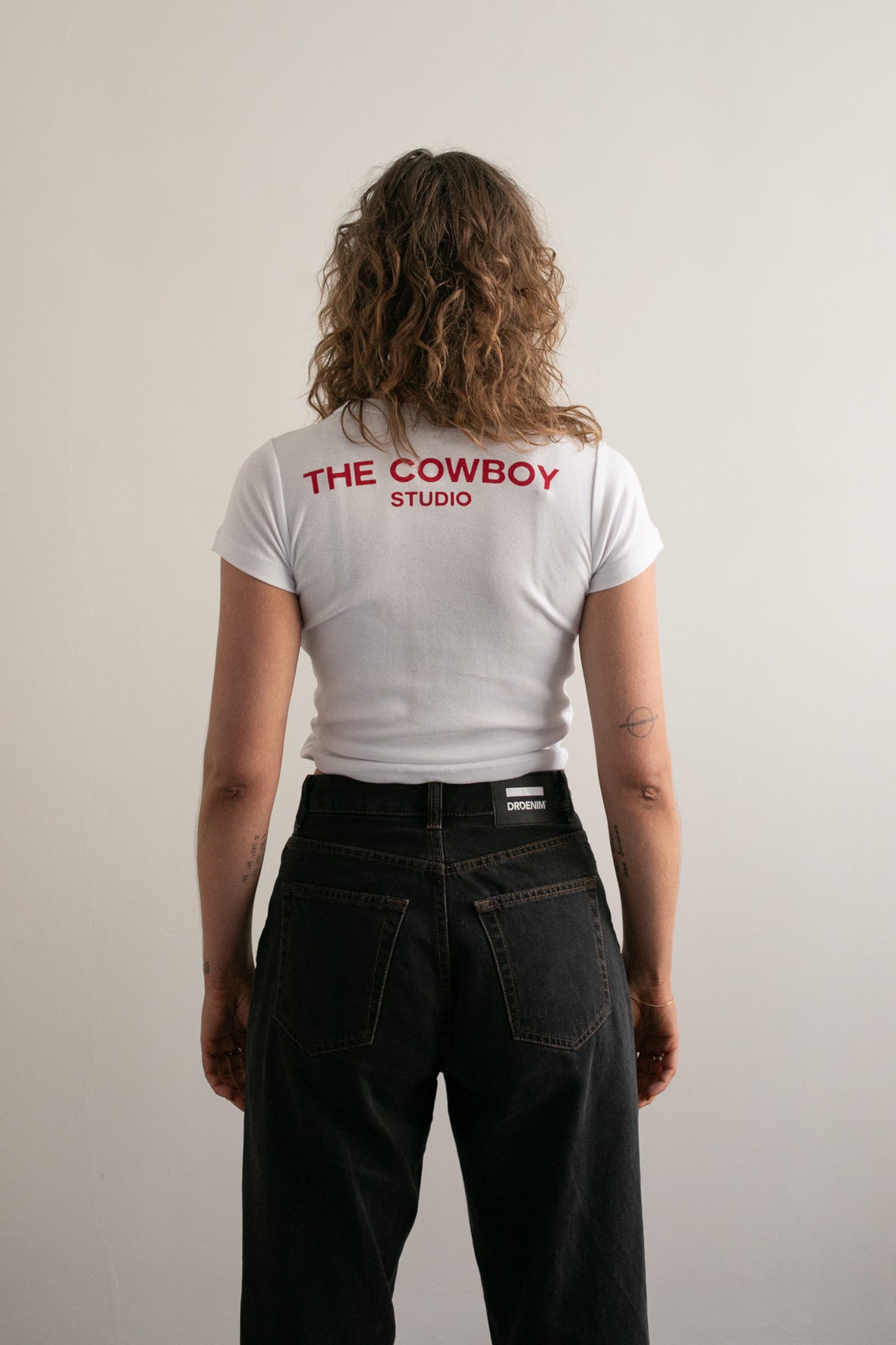 The Baby Tee - White/Red