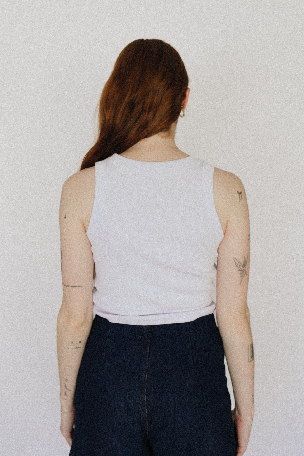 The Crop Tank White/Pink