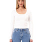 90s Icon LS Scoop Neck White Sand