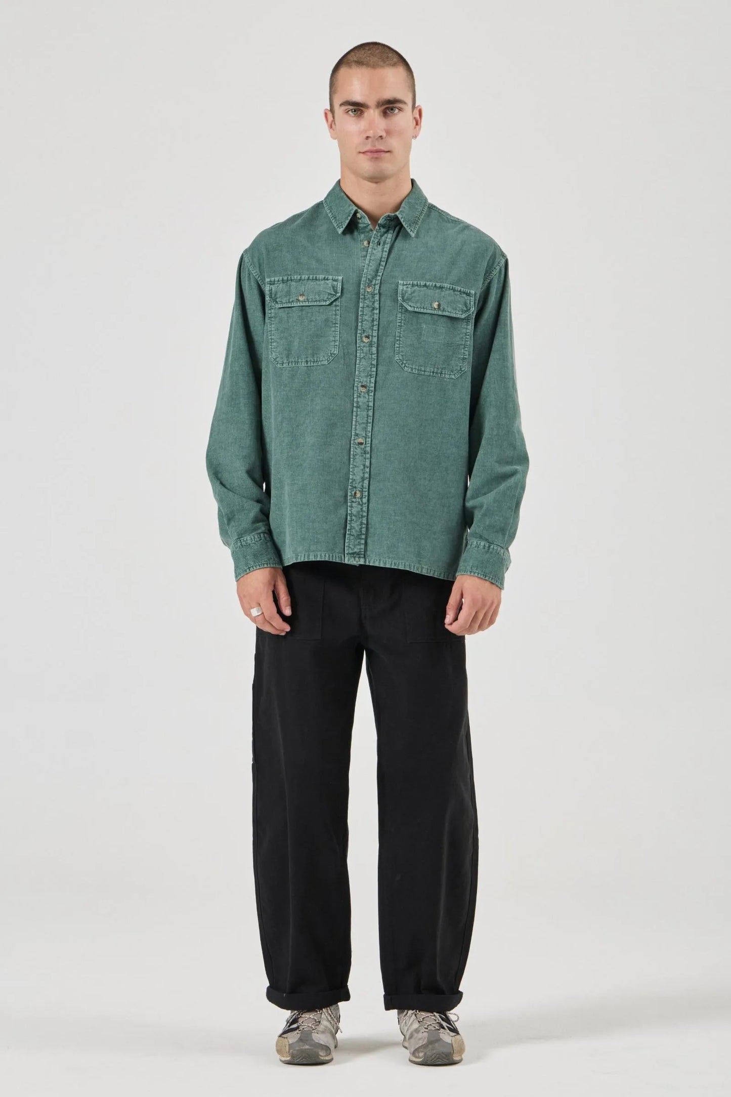 Grid Cord LS Shirt