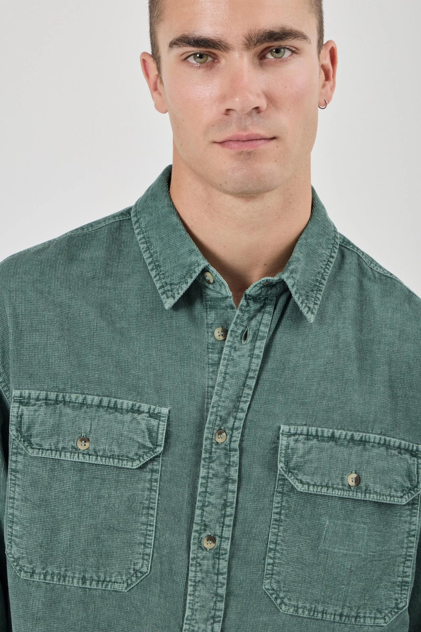 Grid Cord LS Shirt