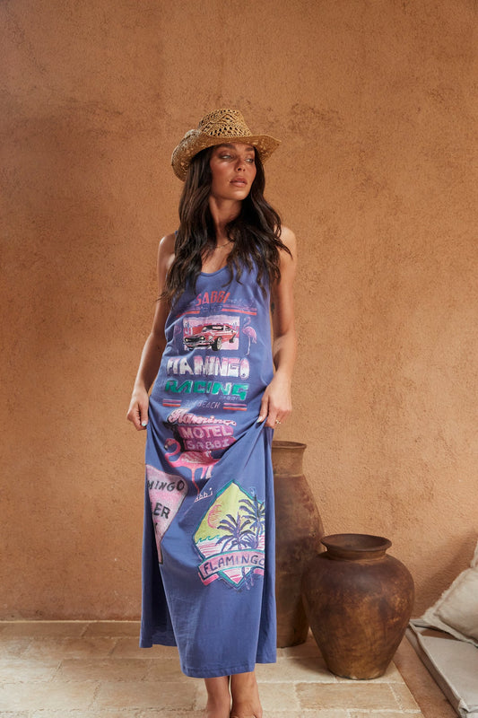 Flamingo Racing Maxi Dress