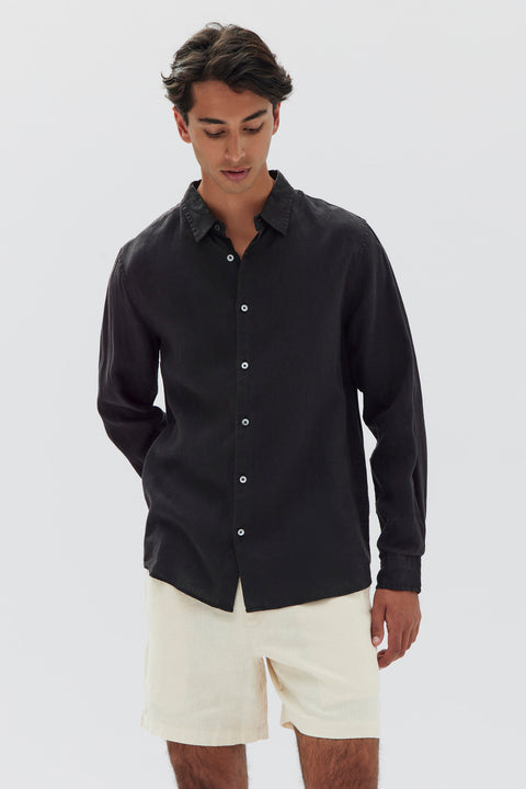 Casual Long Sleeve Shirt Black