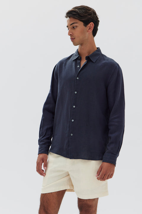 Casual Long Sleeve Shirt True Navy