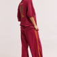 The Chido Pants - Maroon Mermaid