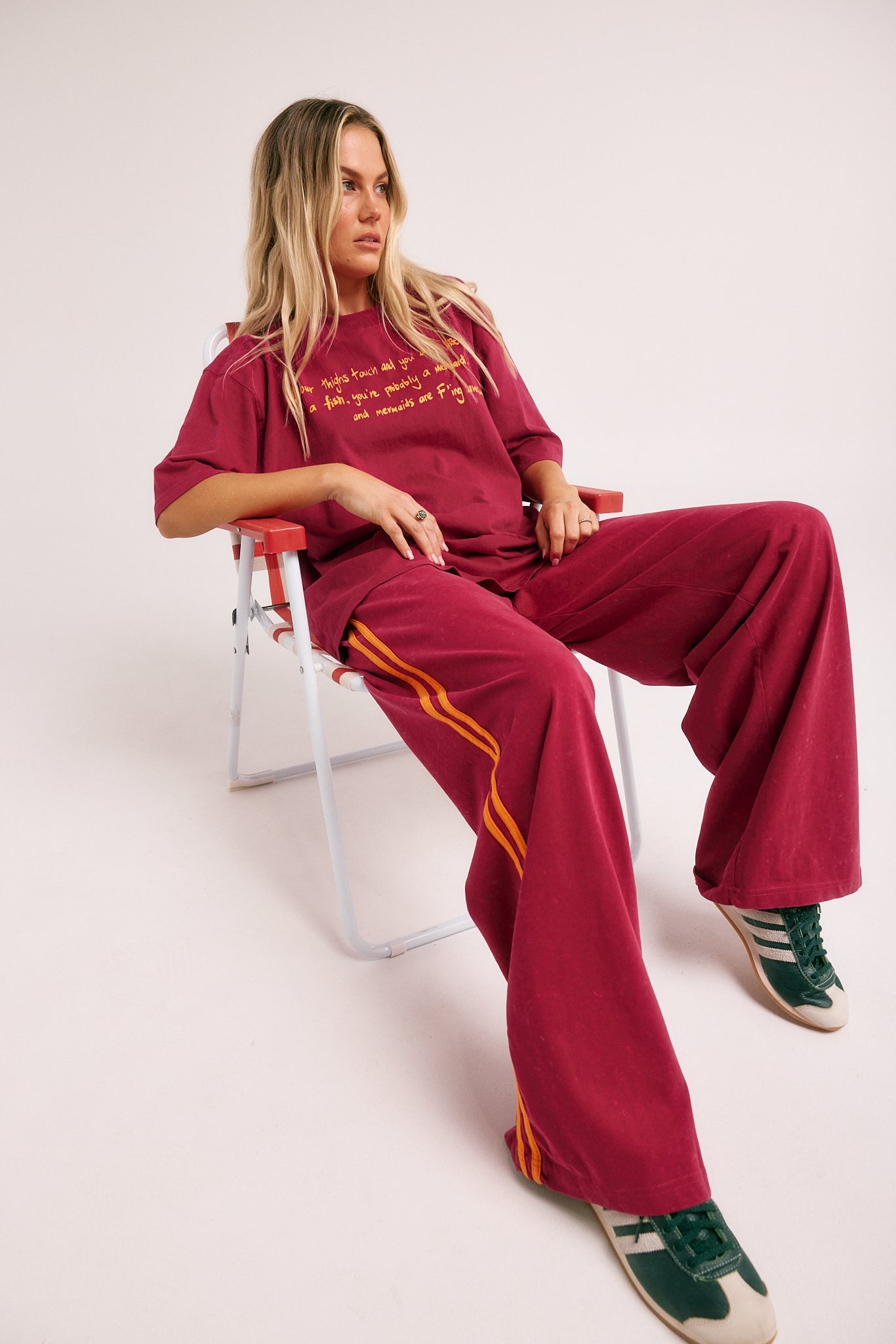 The Chido Pants - Maroon Mermaid