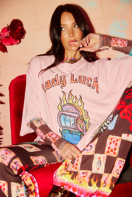 Lady Luck Tee Pink
