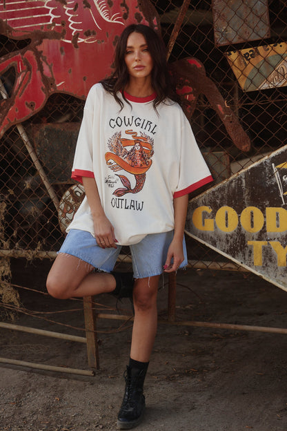 The Cowboy Outlaw Tee - White