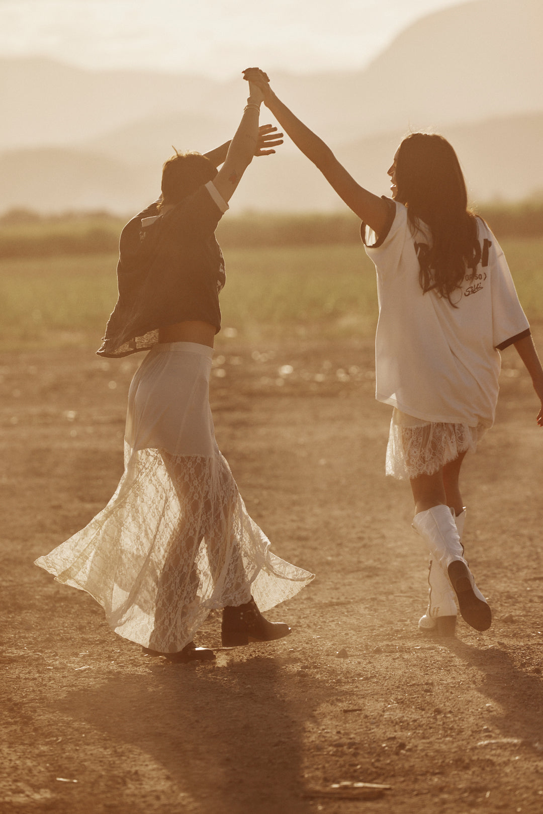 Lace Maxi Skirt Cream