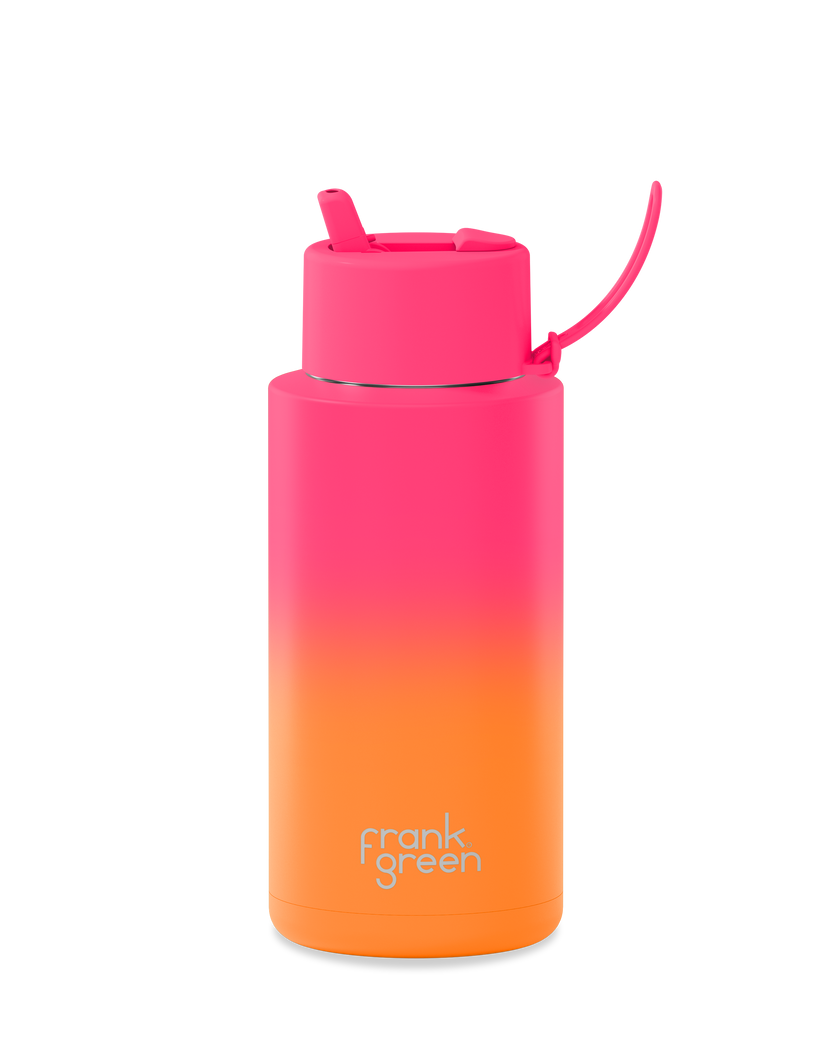 Drink Bottle With Straw 34oz Summer Sunset