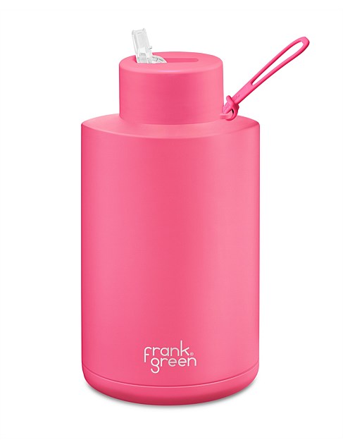 Drink Bottle With Straw 68oz Neon Pink