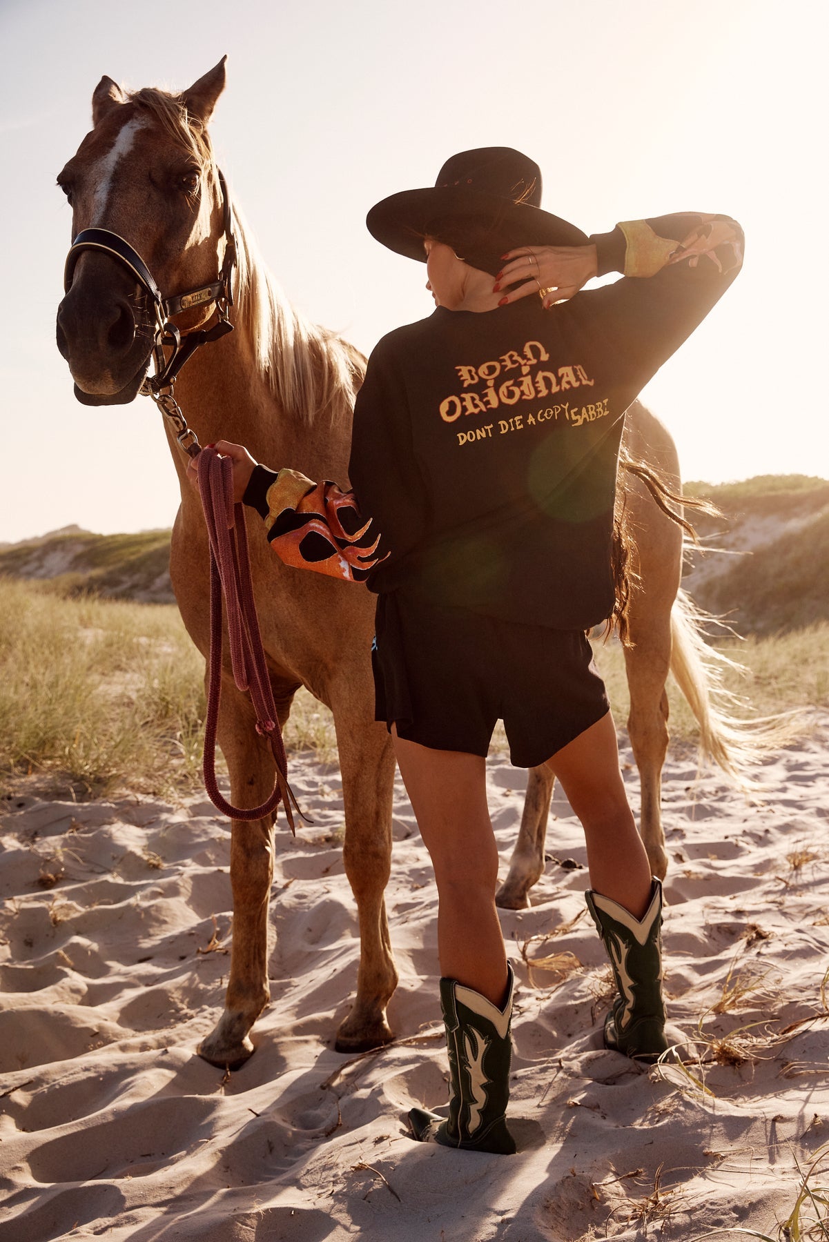 Flaming Cowboy Chido Shorts Black