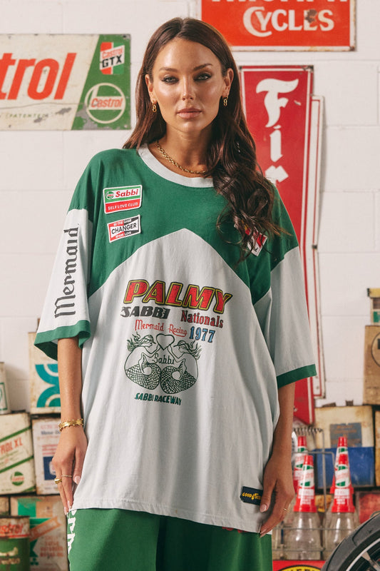The Very Oversized Mermaid Racing Tee - Green