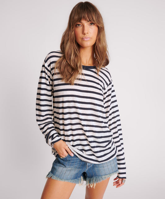 Stripe Longsleeve Boyfriend Tee