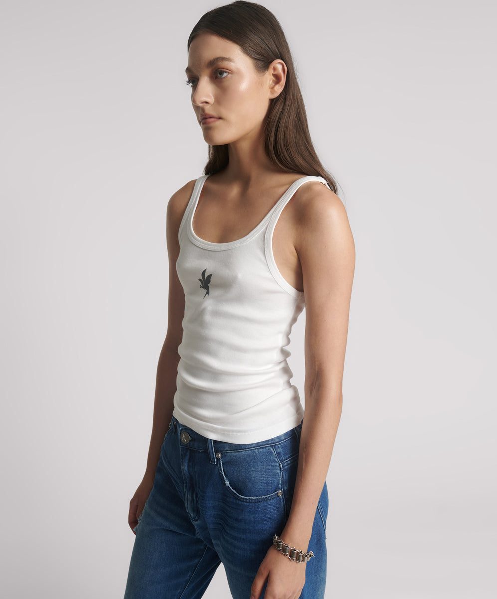 White One Teaspoon Rib Singlet